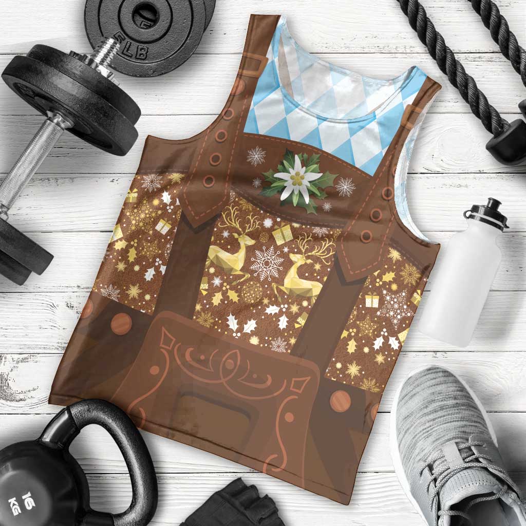 Germany Christmas Men Tank Top Bavarian Costume Style - Wonder Print Shop