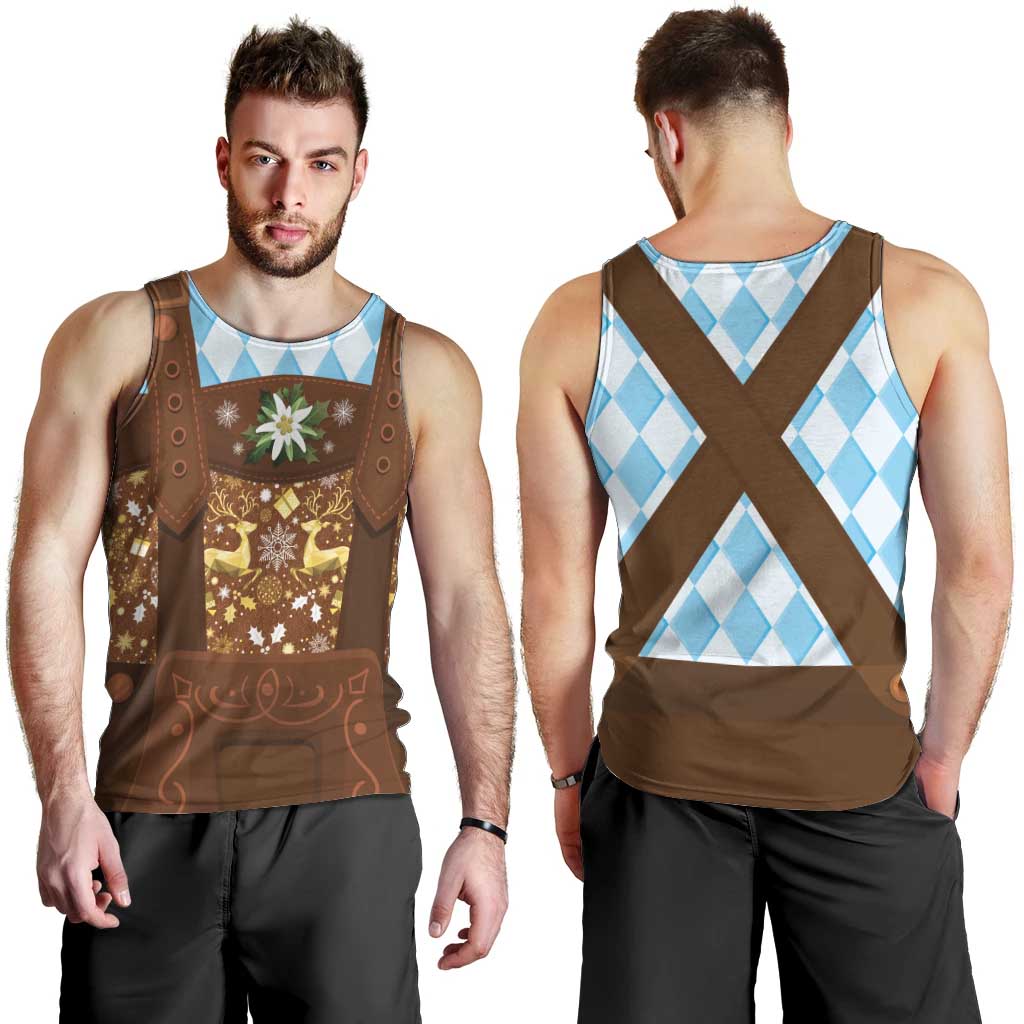 Germany Christmas Men Tank Top Bavarian Costume Style - Wonder Print Shop