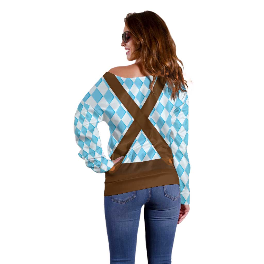 Germany Christmas Off Shoulder Sweater Bavarian Costume Style - Wonder Print Shop