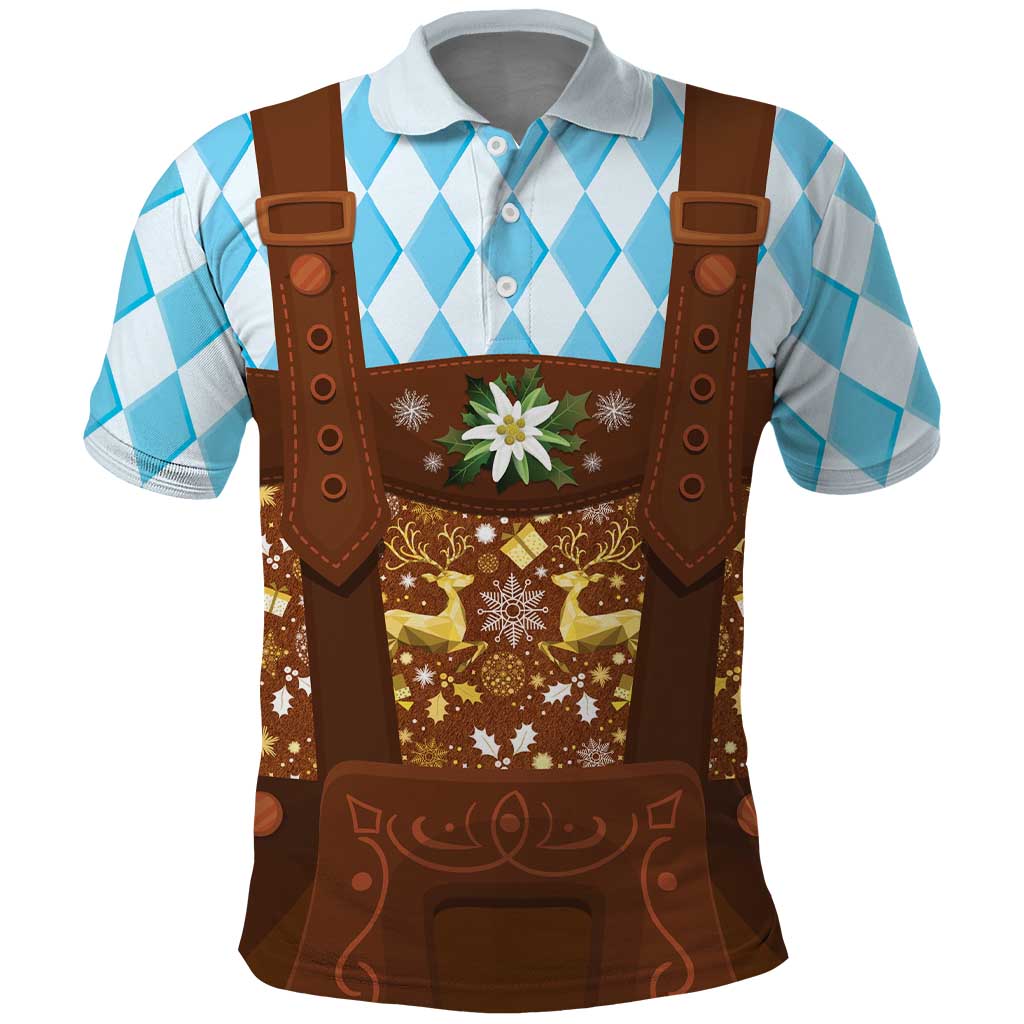 Germany Christmas Polo Shirt Bavarian Costume Style - Wonder Print Shop