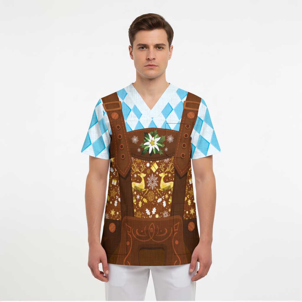 Germany Christmas Scrub Top Bavarian Costume Style - Wonder Print Shop