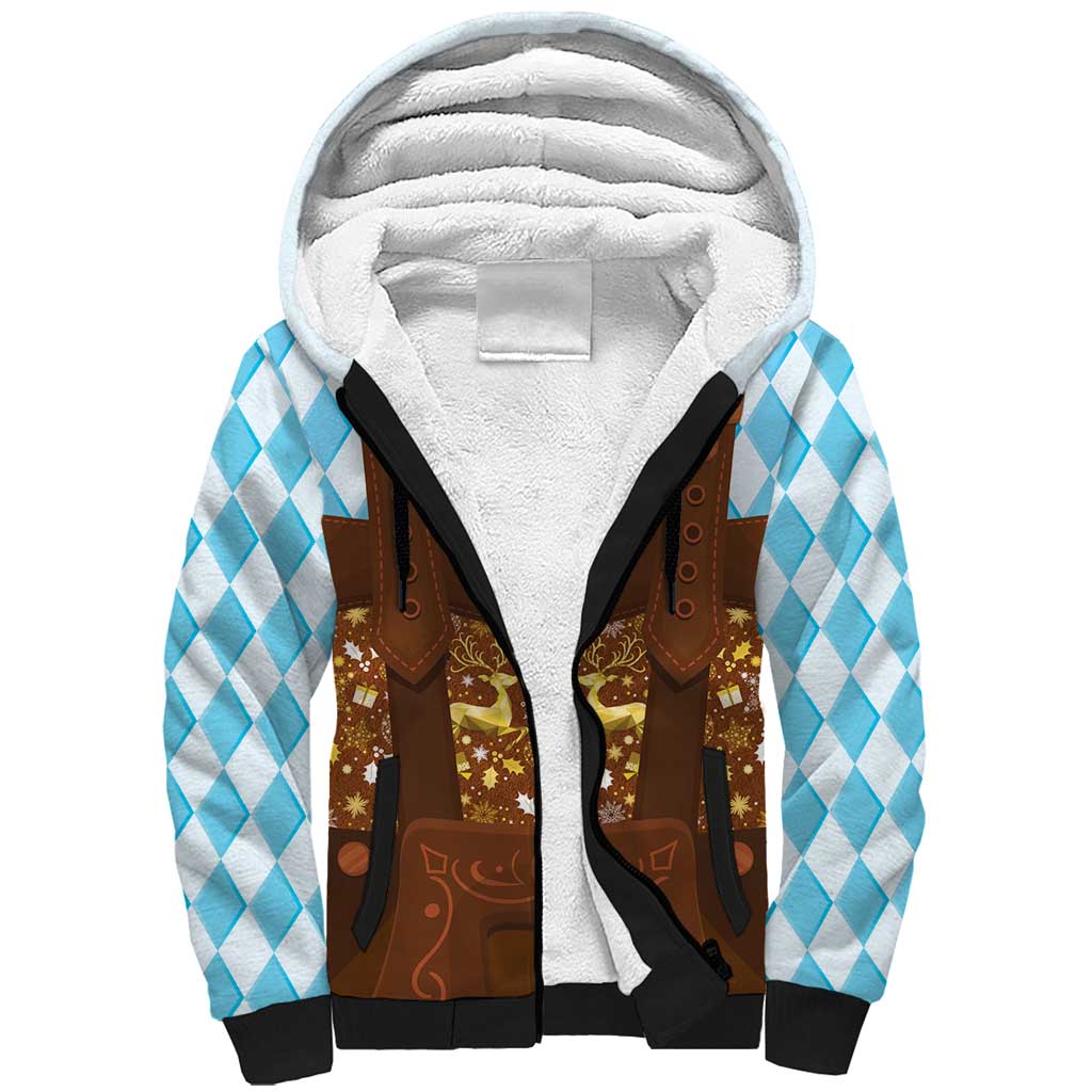 Germany Christmas Sherpa Hoodie Bavarian Costume Style - Wonder Print Shop