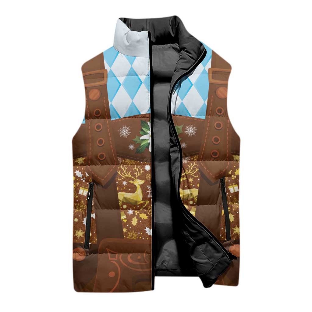Germany Christmas Sleeveless Puffer Jacket Bavarian Costume Style - Wonder Print Shop