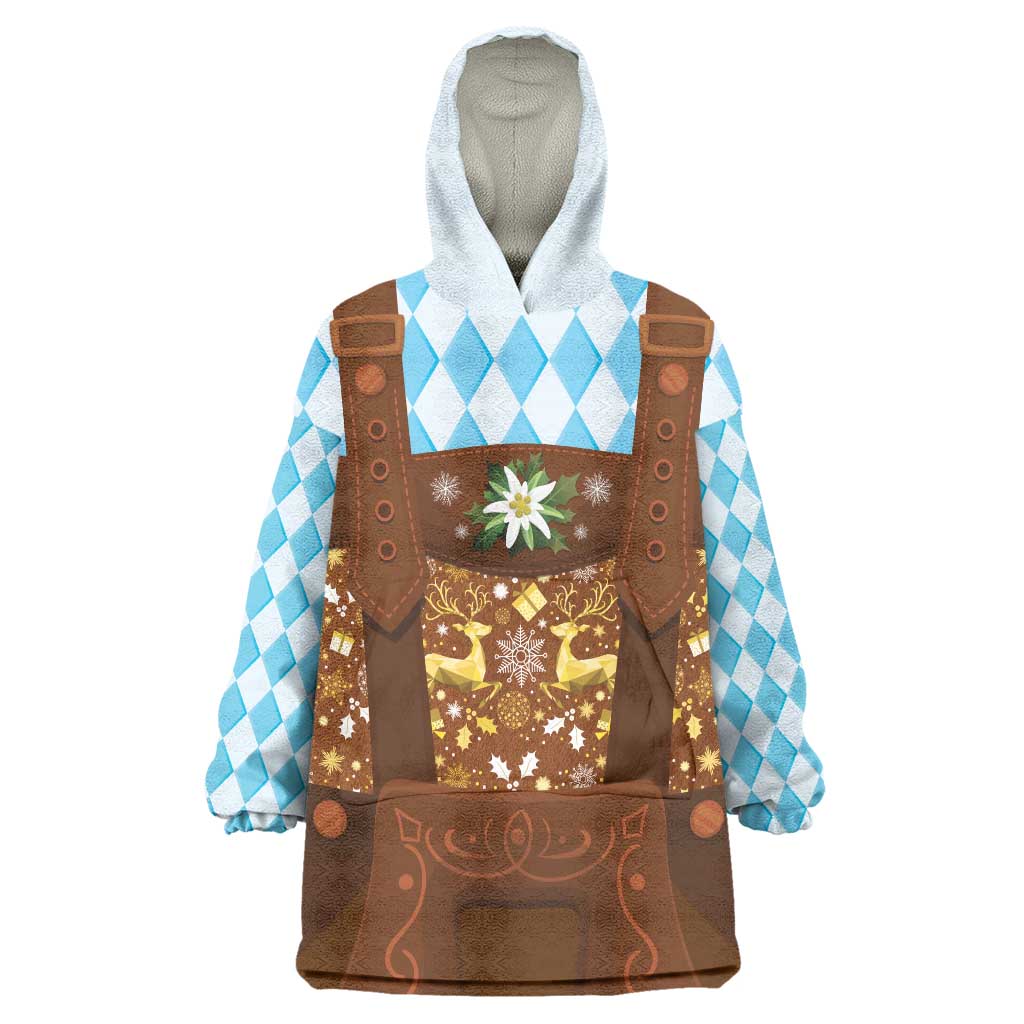 Germany Christmas Wearable Blanket Hoodie Bavarian Costume Style - Wonder Print Shop