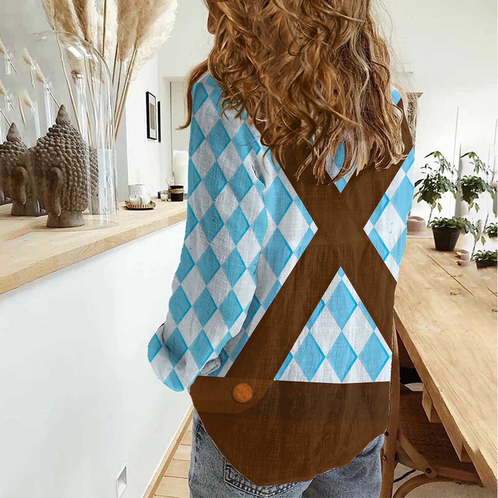 Germany Christmas Women Casual Shirt Bavarian Costume Style - Wonder Print Shop