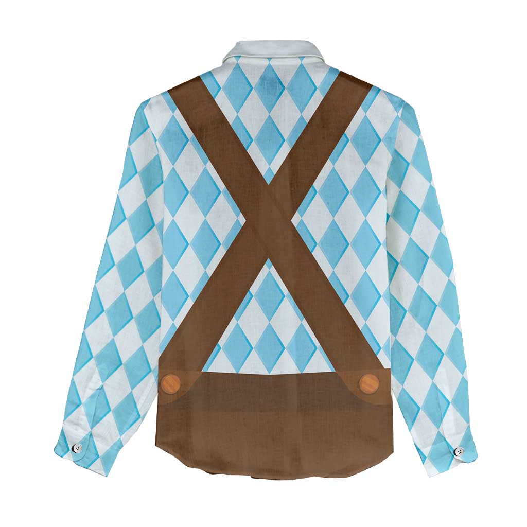 Germany Christmas Women Casual Shirt Bavarian Costume Style - Wonder Print Shop