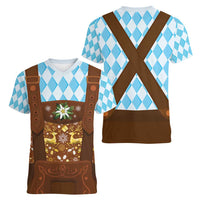 Germany Christmas Women V-Neck T-Shirt Bavarian Costume Style - Wonder Print Shop