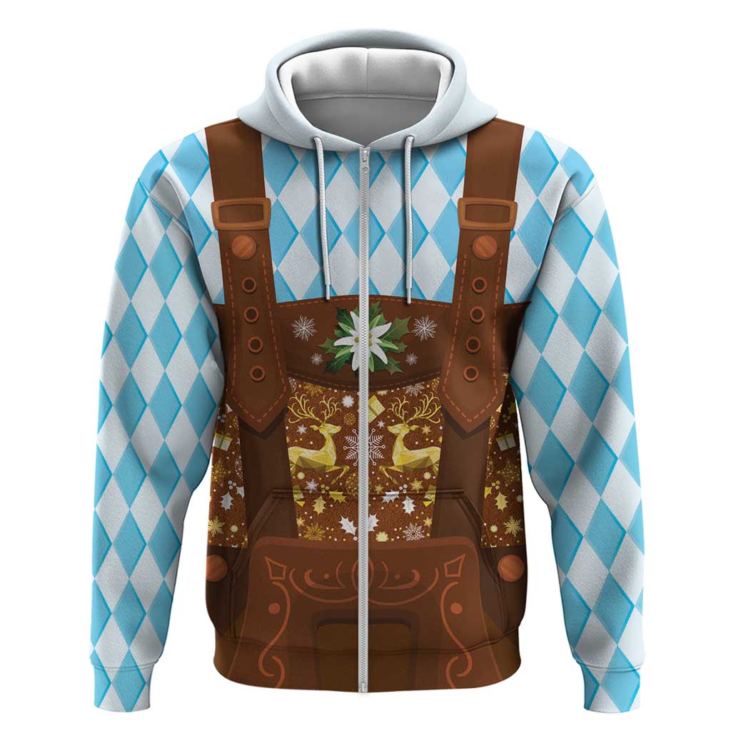 Germany Christmas Zip Hoodie Bavarian Costume Style - Wonder Print Shop
