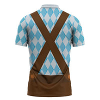 Germany Christmas Zipper Polo Shirt Bavarian Costume Style - Wonder Print Shop