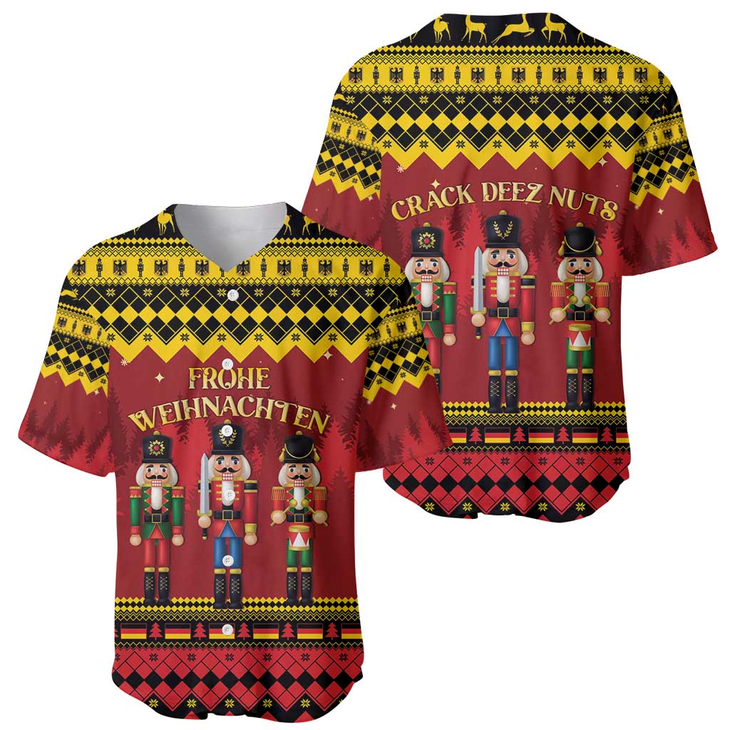 Germany Nussknacker Christmas Baseball Jersey Crack Deez Nuts - Wonder Print Shop
