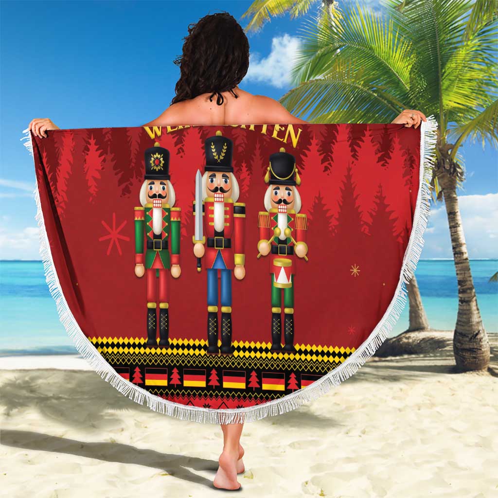 Germany Nussknacker Christmas Beach Blanket Crack Deez Nuts - Wonder Print Shop
