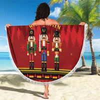 Germany Nussknacker Christmas Beach Blanket Crack Deez Nuts - Wonder Print Shop