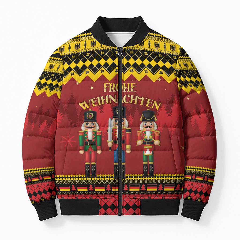 Germany Nussknacker Christmas Bomber Puffer Jacket Crack Deez Nuts - Wonder Print Shop