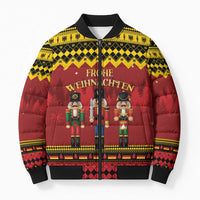 Germany Nussknacker Christmas Bomber Puffer Jacket Crack Deez Nuts - Wonder Print Shop