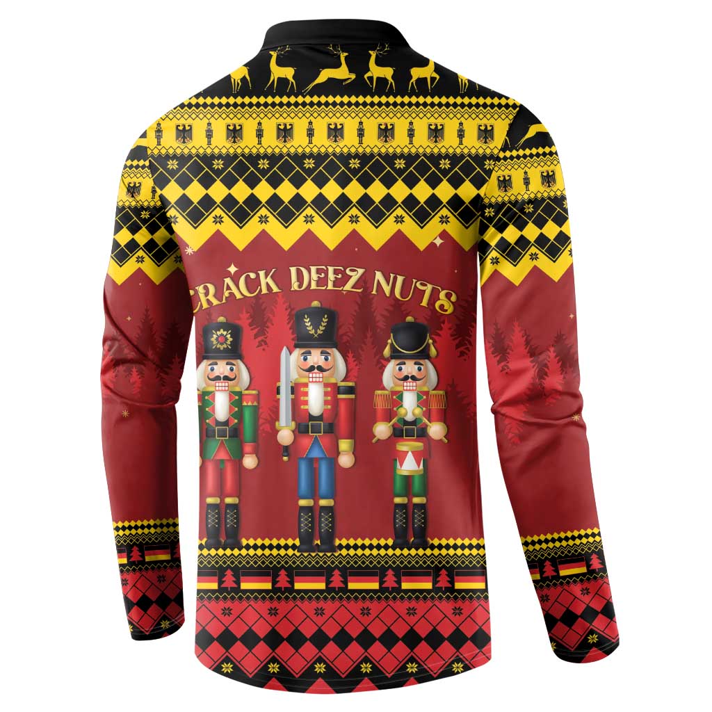 Germany Nussknacker Christmas Button Sweatshirt Crack Deez Nuts - Wonder Print Shop