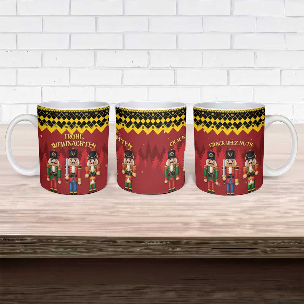 Germany Nussknacker Christmas Ceramic Mug Crack Deez Nuts - Wonder Print Shop