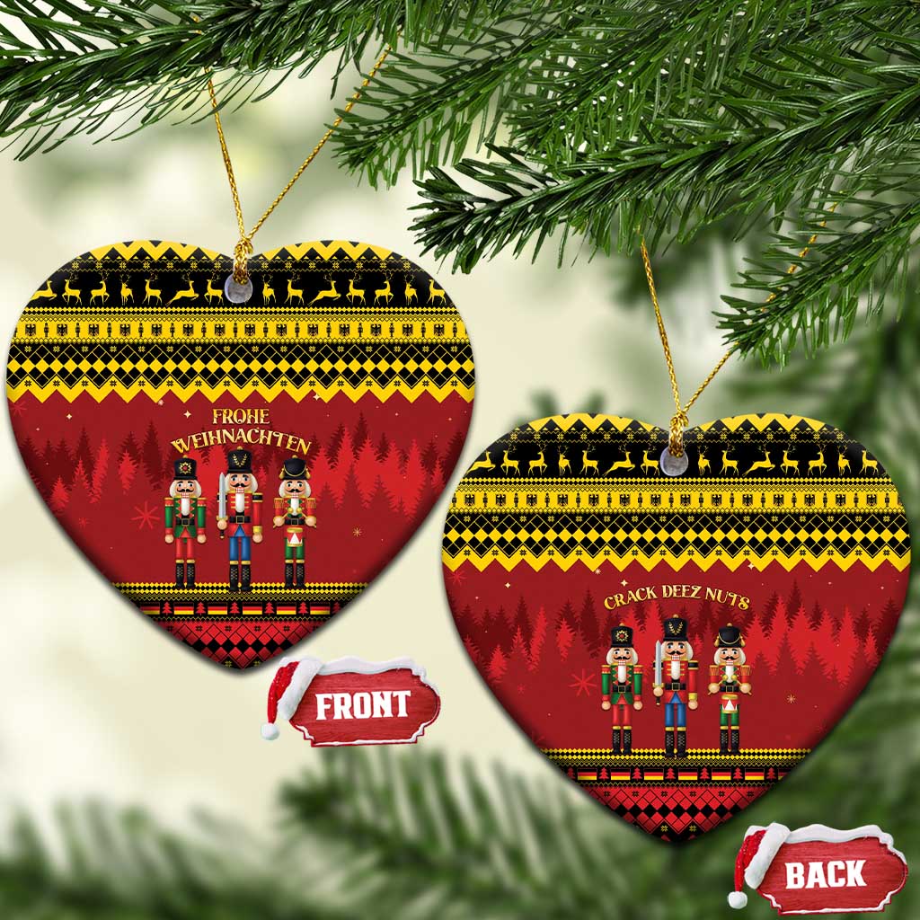 Germany Nussknacker Christmas Ceramic Ornament Crack Deez Nuts - Wonder Print Shop