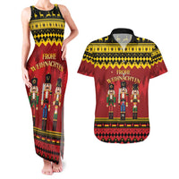 Germany Nussknacker Christmas Couples Matching Tank Maxi Dress and Hawaiian Shirt Crack Deez Nuts - Wonder Print Shop