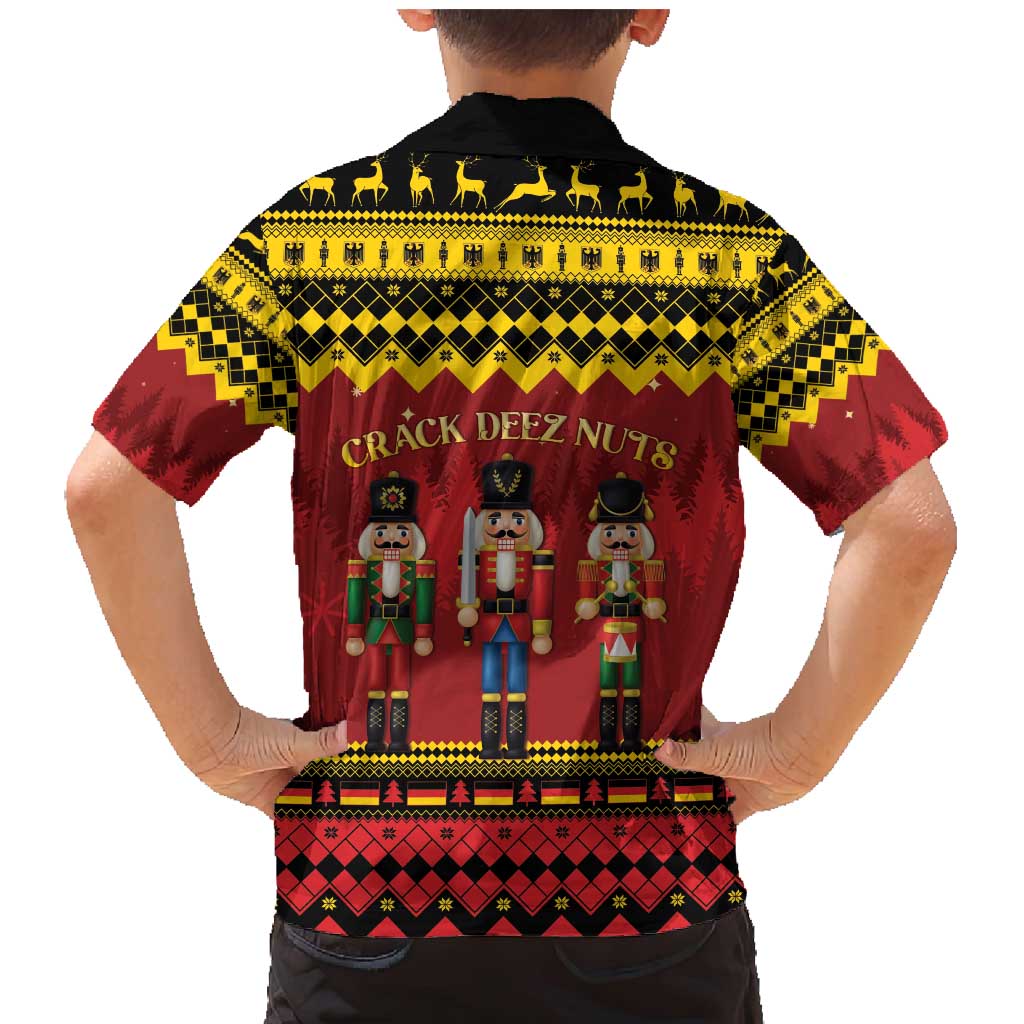 Germany Nussknacker Christmas Family Matching Mermaid Dress and Hawaiian Shirt Crack Deez Nuts - Wonder Print Shop