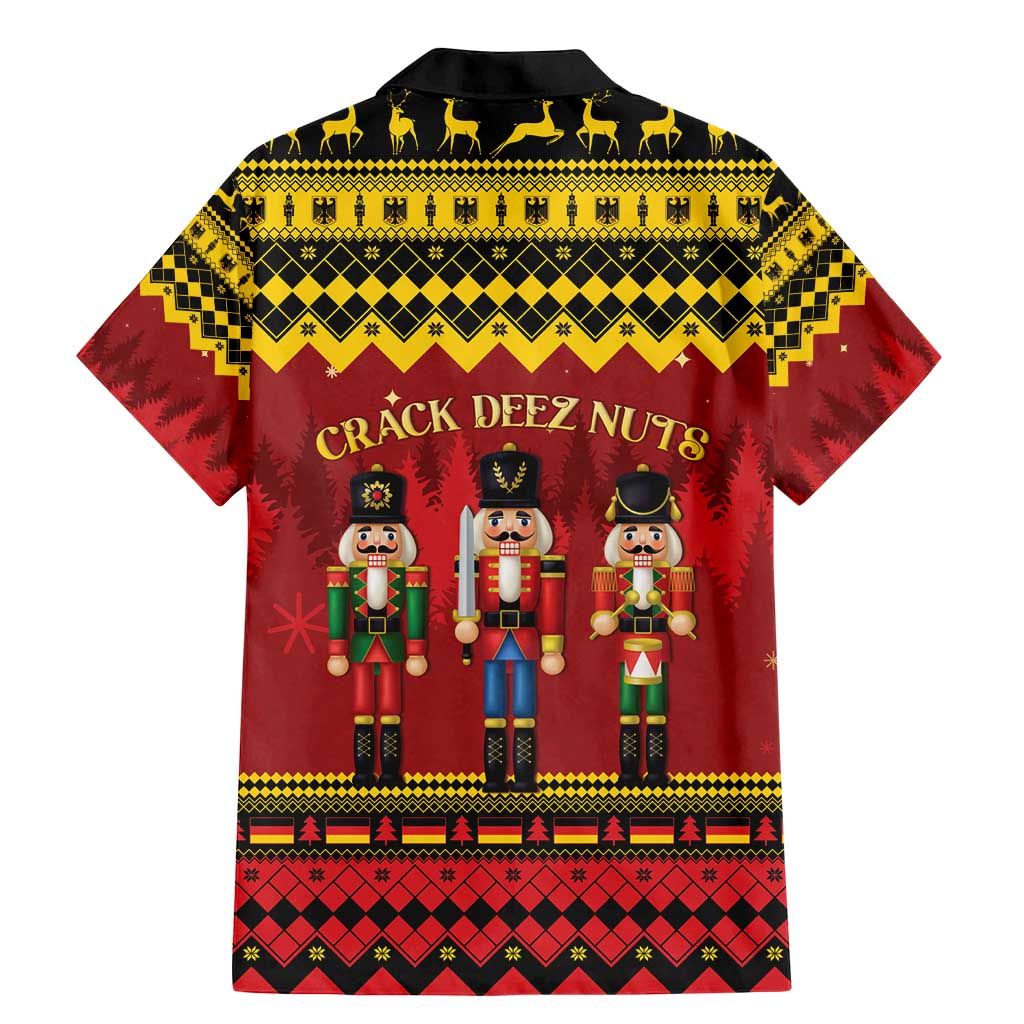 Germany Nussknacker Christmas Family Matching Mermaid Dress and Hawaiian Shirt Crack Deez Nuts - Wonder Print Shop