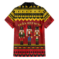Germany Nussknacker Christmas Family Matching Off The Shoulder Long Sleeve Dress and Hawaiian Shirt Crack Deez Nuts - Wonder Print Shop