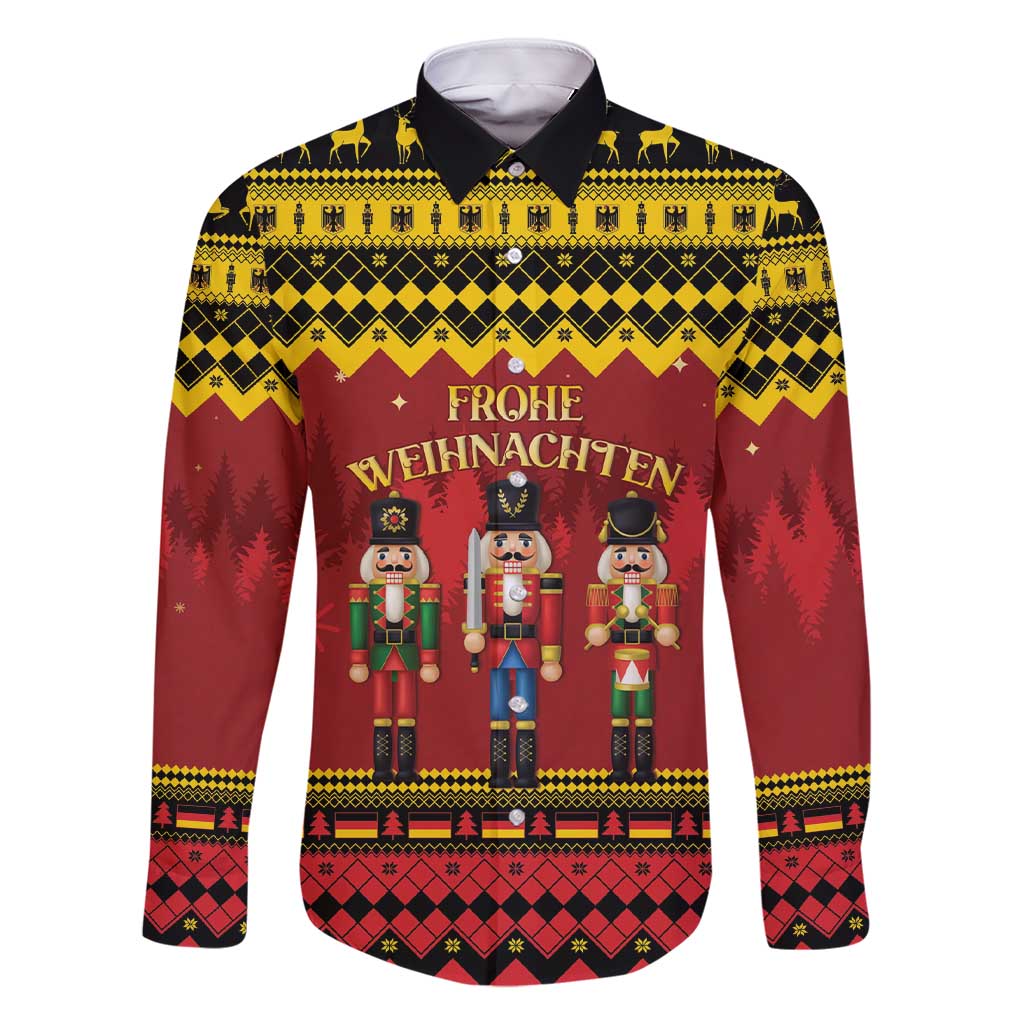 Germany Nussknacker Christmas Family Matching Short Sleeve Bodycon Dress and Hawaiian Shirt Crack Deez Nuts - Wonder Print Shop