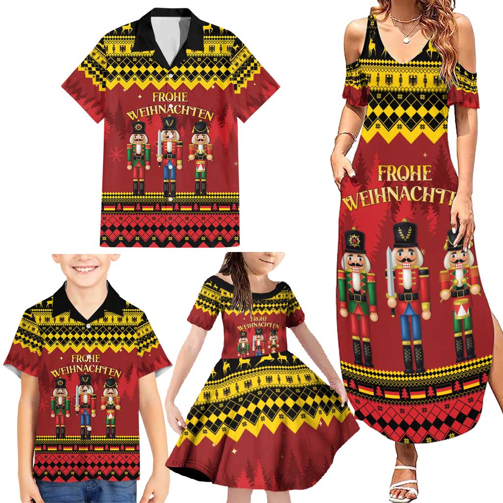 Germany Nussknacker Christmas Family Matching Summer Maxi Dress and Hawaiian Shirt Crack Deez Nuts - Wonder Print Shop