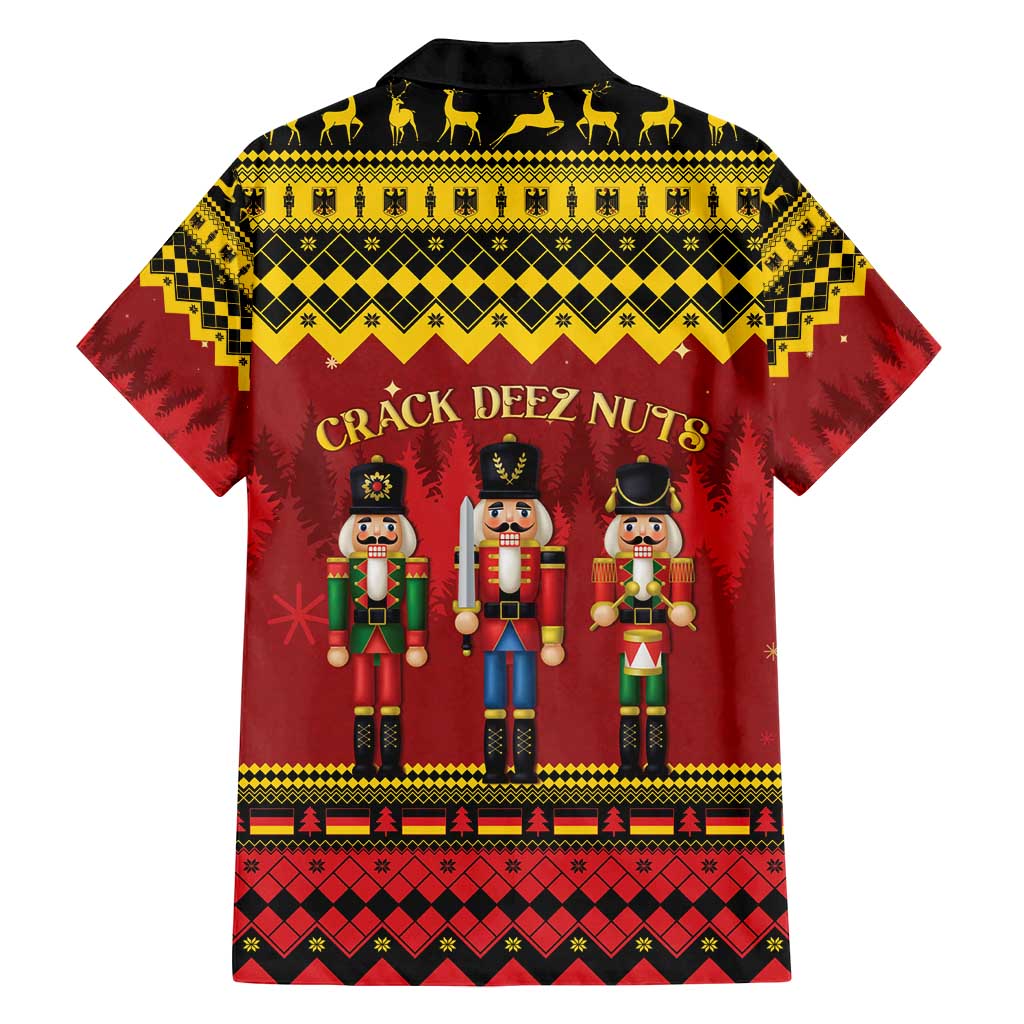 Germany Nussknacker Christmas Family Matching Tank Maxi Dress and Hawaiian Shirt Crack Deez Nuts - Wonder Print Shop