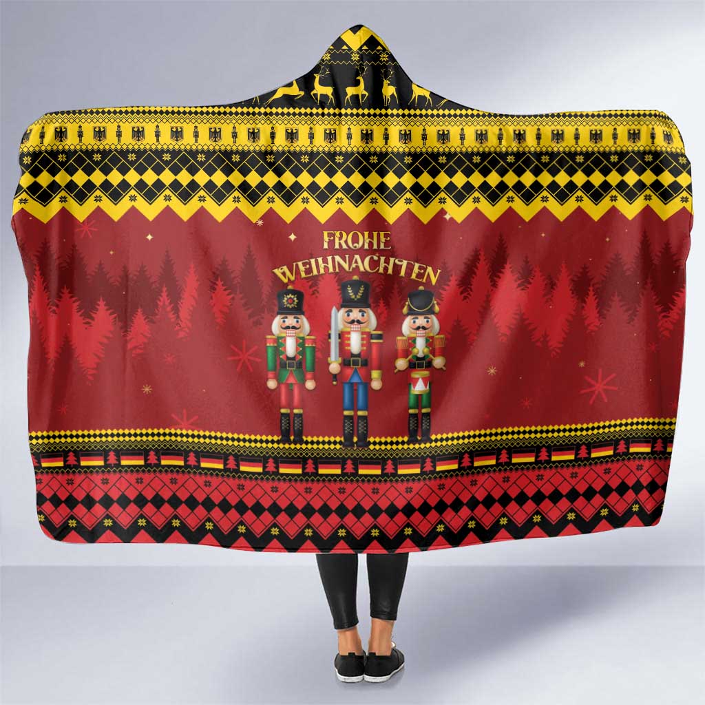 Germany Nussknacker Christmas Hooded Blanket Crack Deez Nuts - Wonder Print Shop
