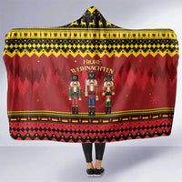 Germany Nussknacker Christmas Hooded Blanket Crack Deez Nuts - Wonder Print Shop