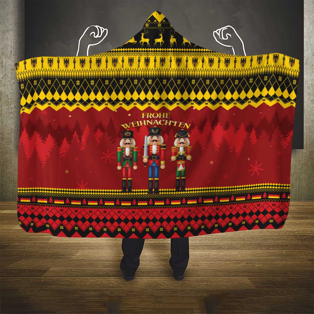 Germany Nussknacker Christmas Hooded Blanket Crack Deez Nuts - Wonder Print Shop