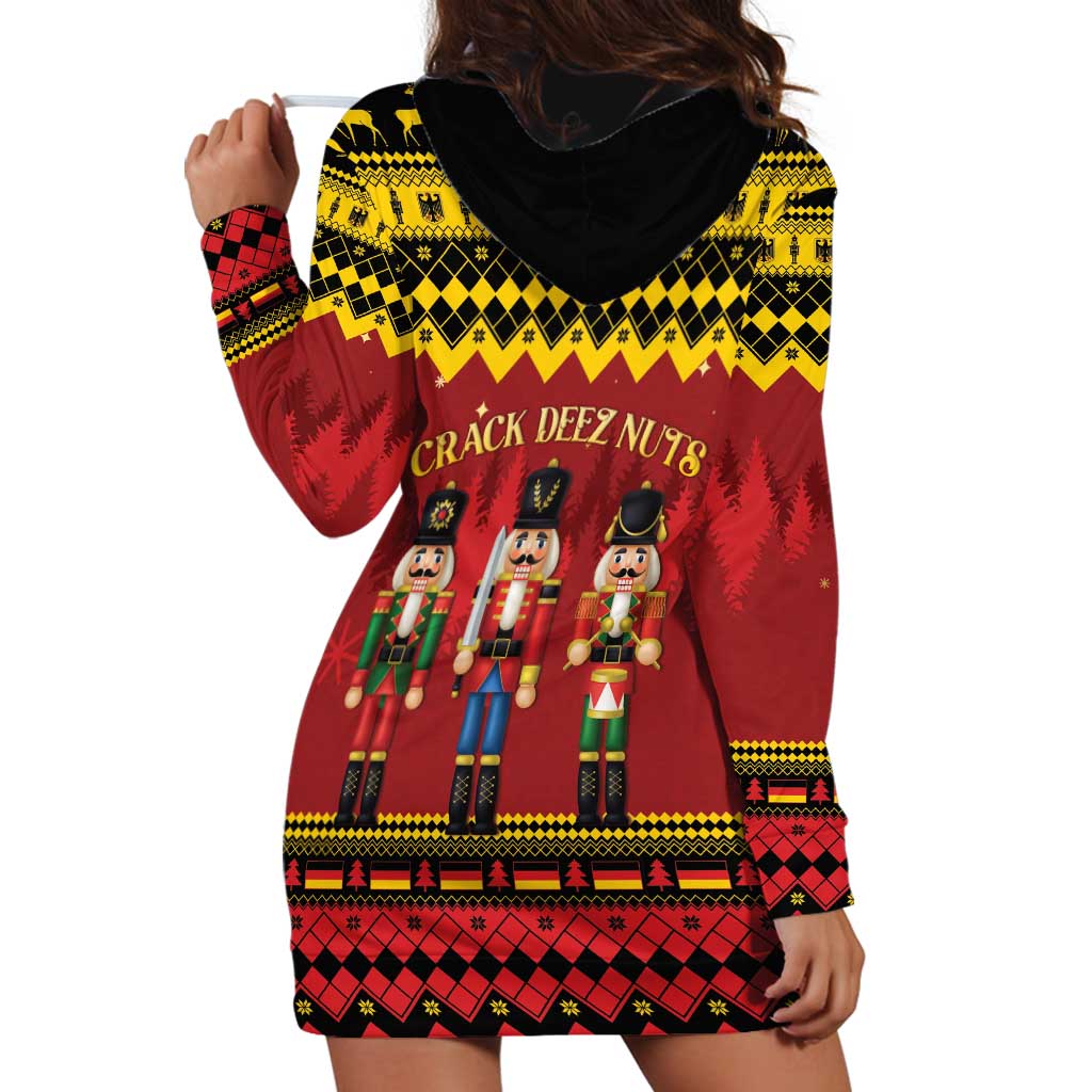 Germany Nussknacker Christmas Hoodie Dress Crack Deez Nuts - Wonder Print Shop