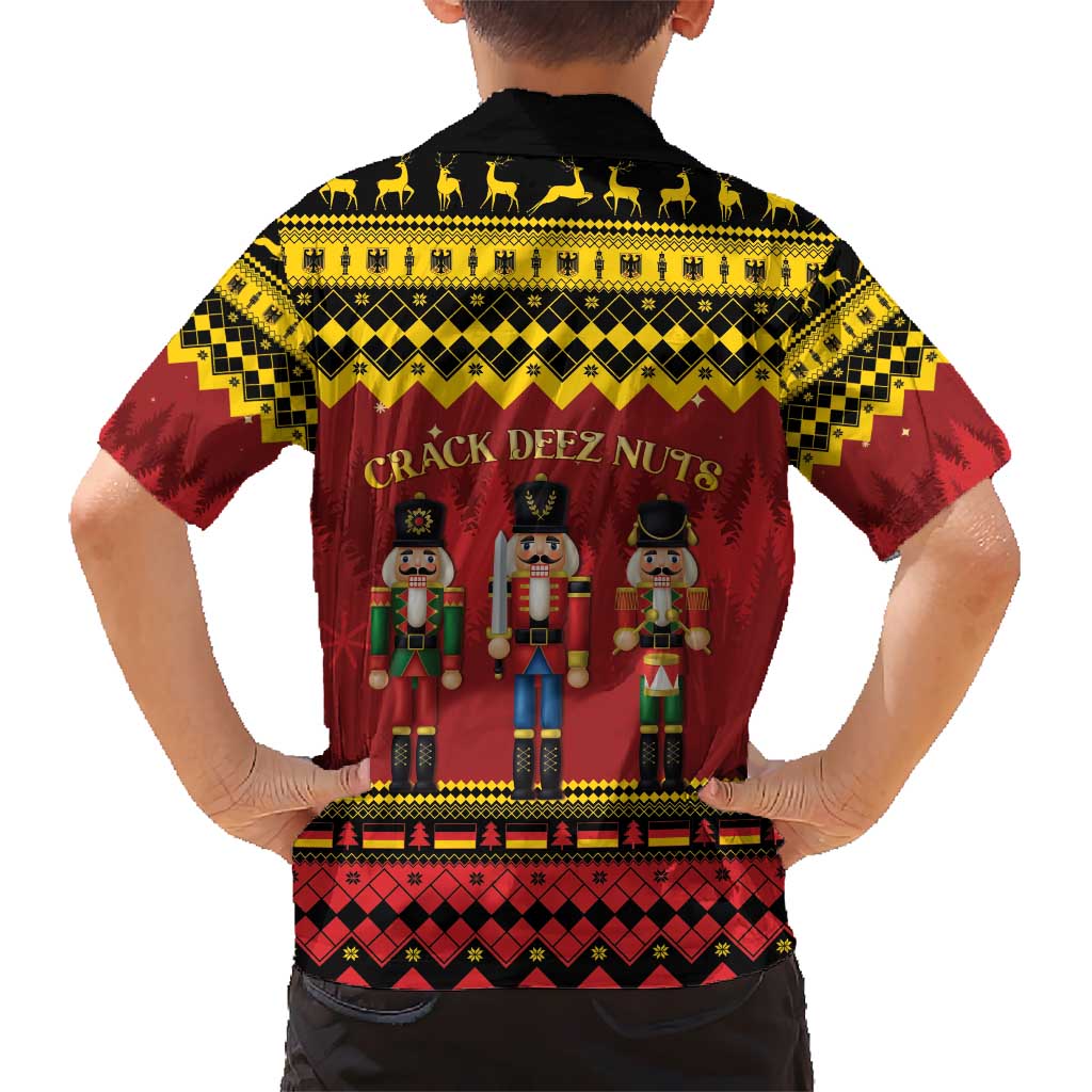 Germany Nussknacker Christmas Kid Hawaiian Shirt Crack Deez Nuts - Wonder Print Shop