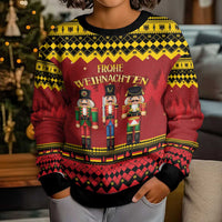Germany Nussknacker Christmas Kid Ugly Christmas Sweater Crack Deez Nuts - Wonder Print Shop