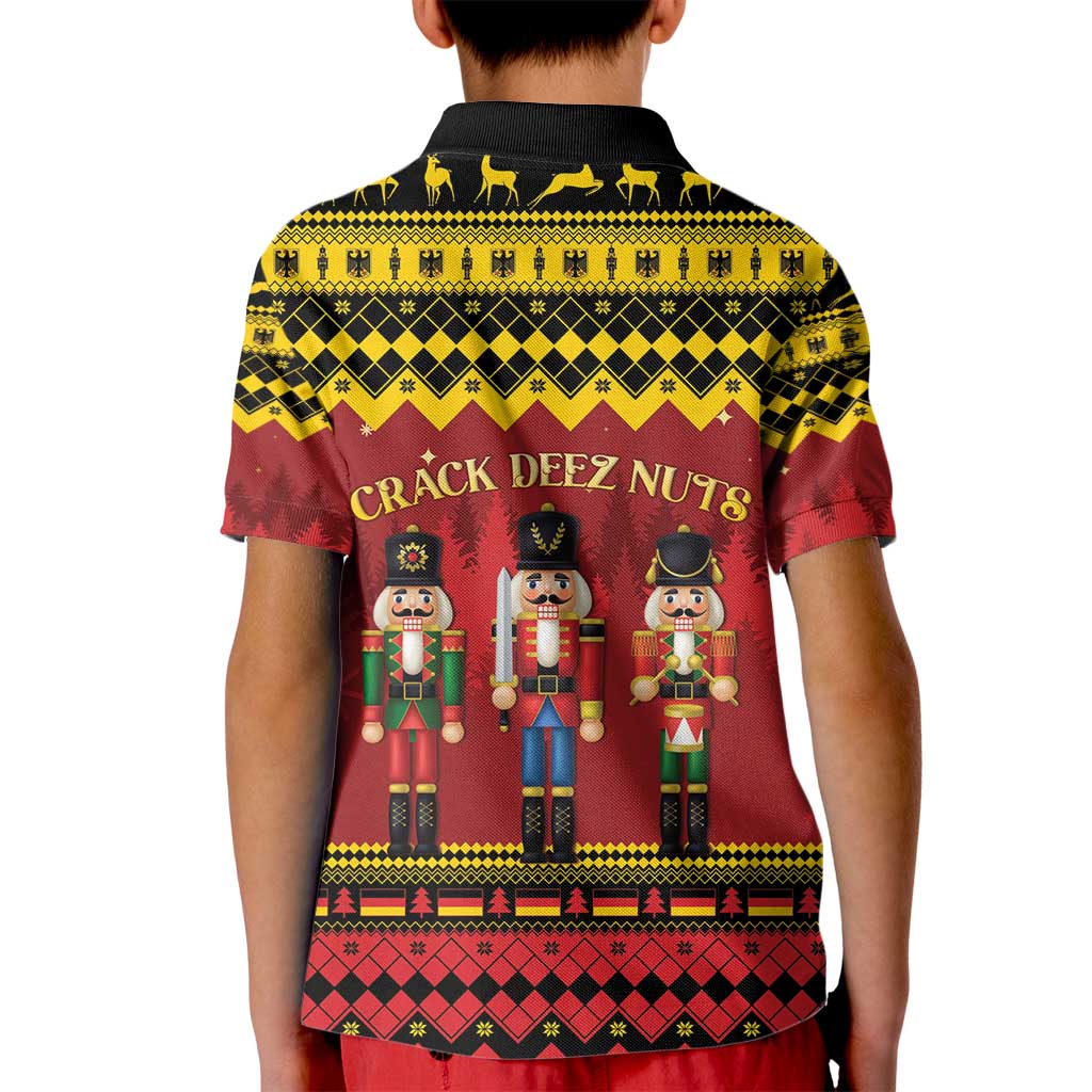 Germany Nussknacker Christmas Kid Polo Shirt Crack Deez Nuts - Wonder Print Shop