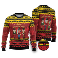 Germany Nussknacker Christmas Ugly Christmas Sweater Crack Deez Nuts - Wonder Print Shop