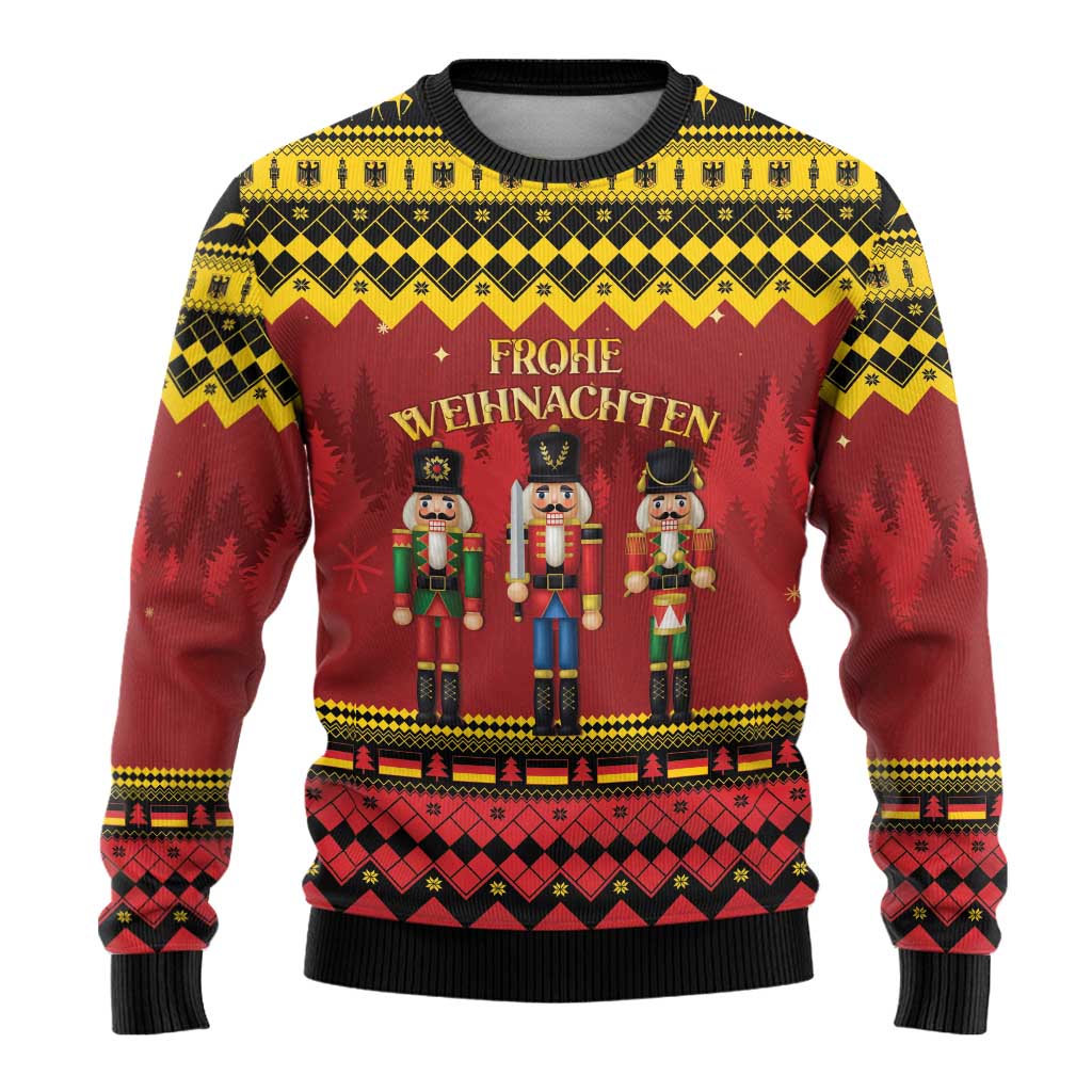 Germany Nussknacker Christmas Ugly Christmas Sweater Crack Deez Nuts - Wonder Print Shop