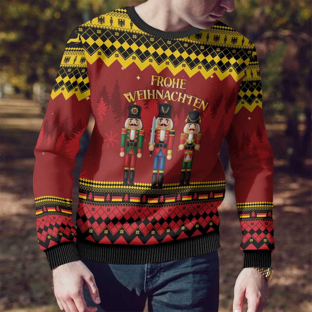 Germany Nussknacker Christmas Ugly Christmas Sweater Crack Deez Nuts - Wonder Print Shop