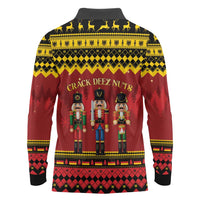 Germany Nussknacker Christmas Long Sleeve Polo Shirt Crack Deez Nuts - Wonder Print Shop