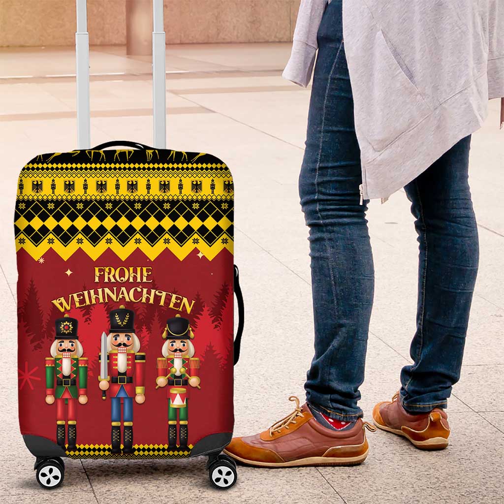 Germany Nussknacker Christmas Luggage Cover Crack Deez Nuts - Wonder Print Shop