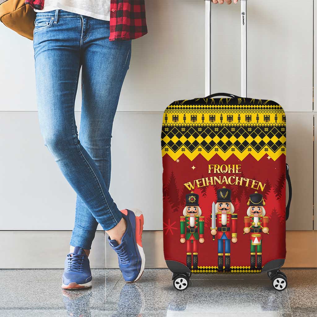 Germany Nussknacker Christmas Luggage Cover Crack Deez Nuts - Wonder Print Shop
