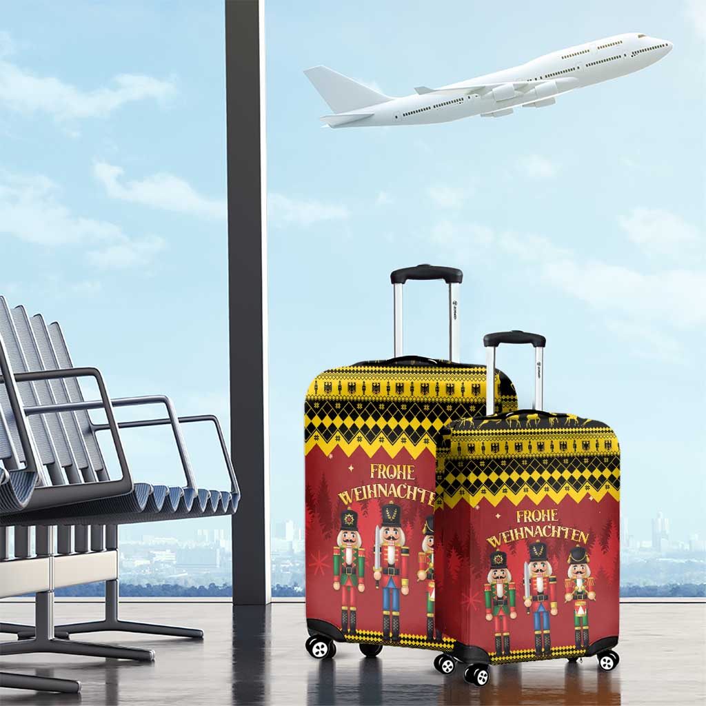 Germany Nussknacker Christmas Luggage Cover Crack Deez Nuts - Wonder Print Shop