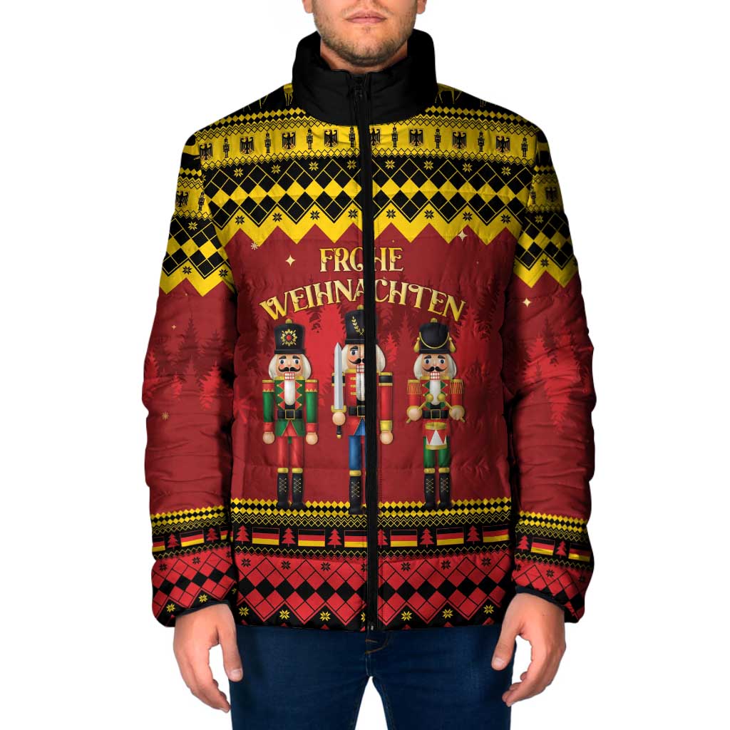 Germany Nussknacker Christmas Padded Jacket Crack Deez Nuts - Wonder Print Shop