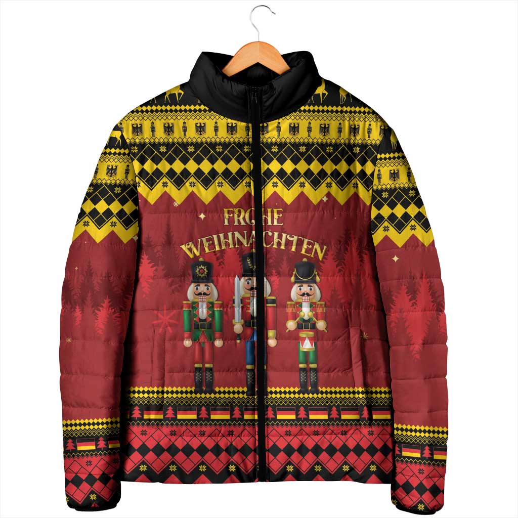 Germany Nussknacker Christmas Padded Jacket Crack Deez Nuts - Wonder Print Shop