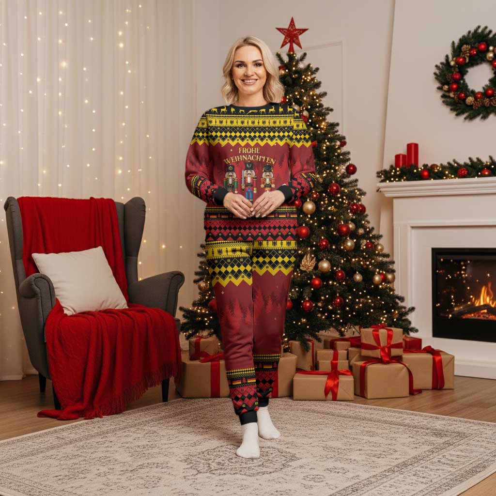 Germany Nussknacker Christmas Pajama Set Crack Deez Nuts - Wonder Print Shop