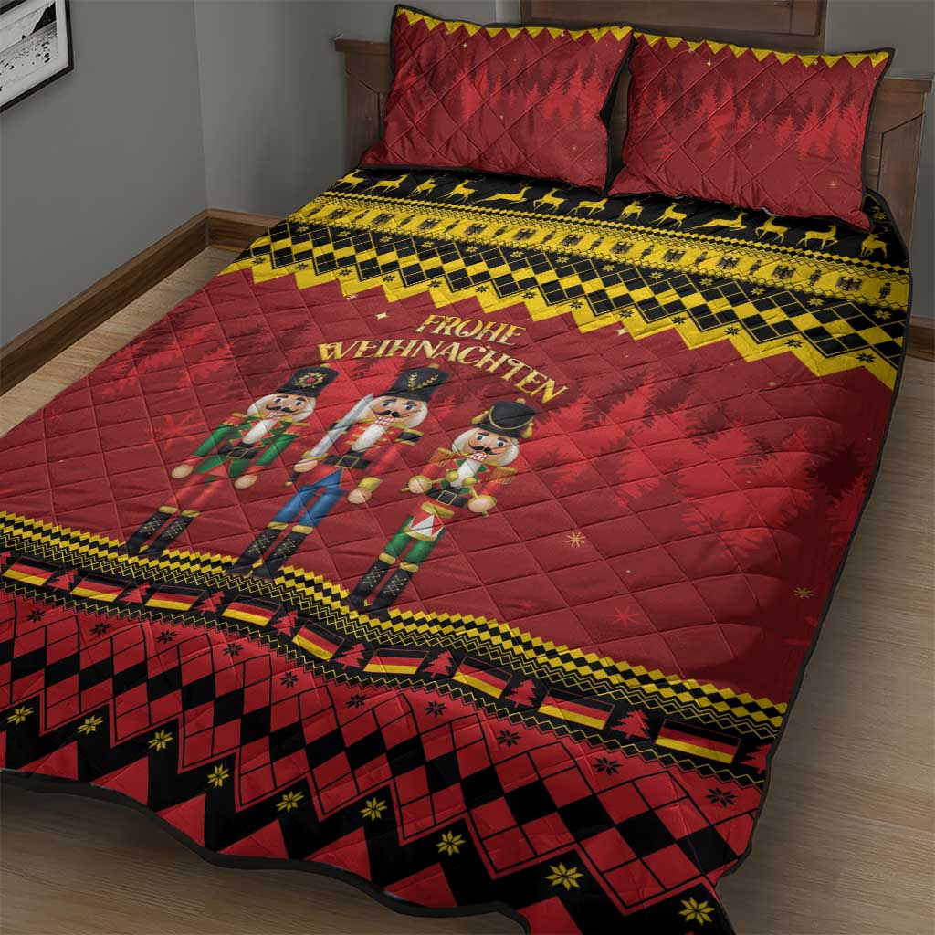 Germany Nussknacker Christmas Quilt Bed Set Crack Deez Nuts - Wonder Print Shop