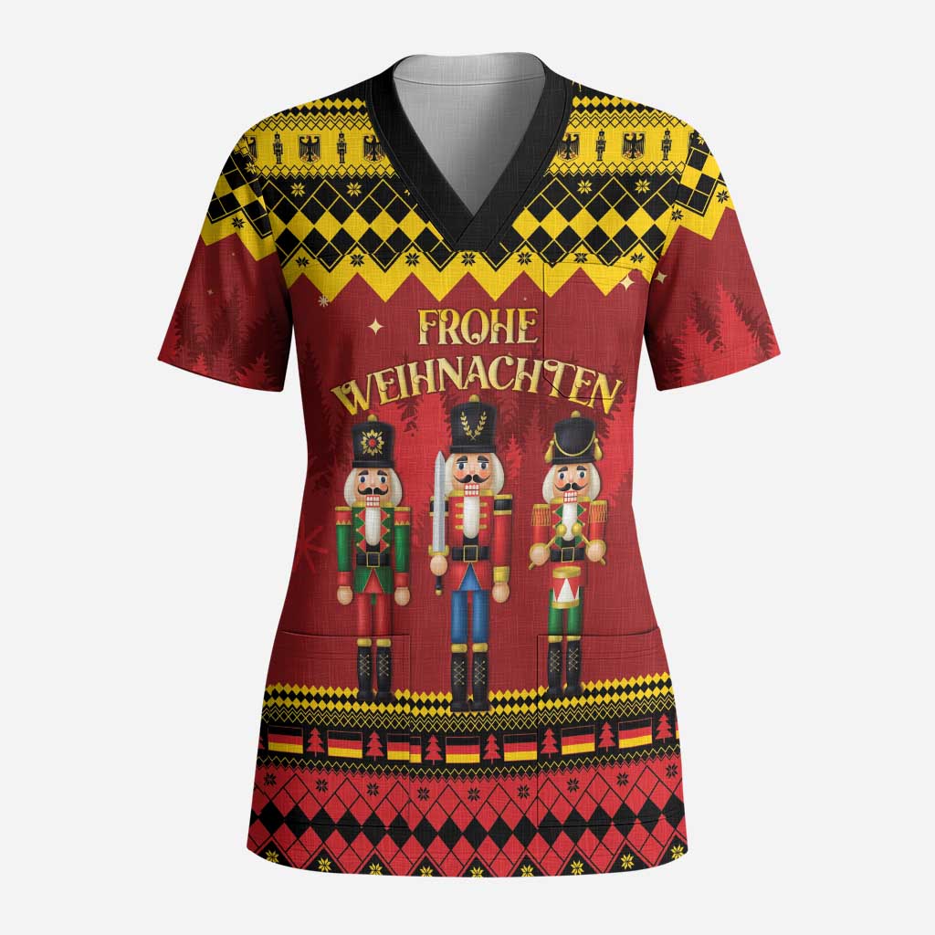 Germany Nussknacker Christmas Scrub Top Crack Deez Nuts - Wonder Print Shop