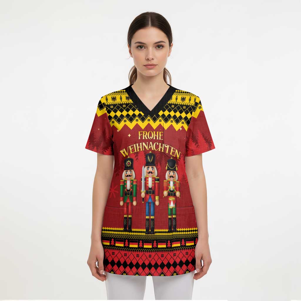 Germany Nussknacker Christmas Scrub Top Crack Deez Nuts - Wonder Print Shop