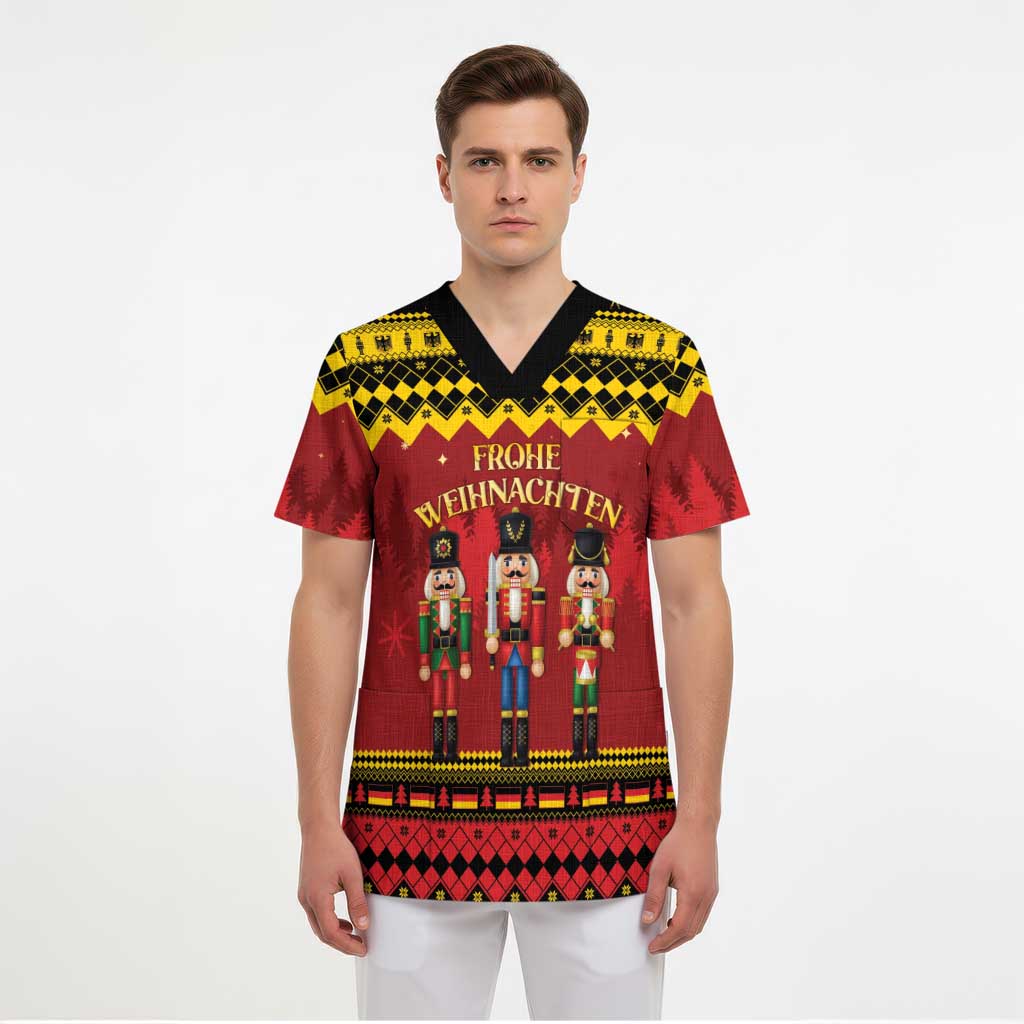 Germany Nussknacker Christmas Scrub Top Crack Deez Nuts - Wonder Print Shop