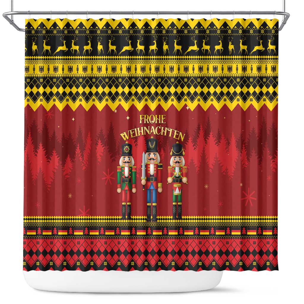 Germany Nussknacker Christmas Shower Curtain Crack Deez Nuts - Wonder Print Shop